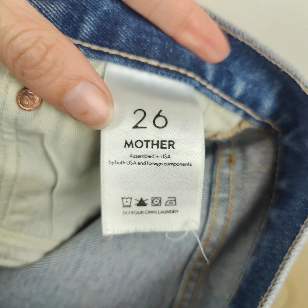 Mother The Proper Jeans Womens 26 No Boundaries Straight High Rise Button‎ Fly - Picture 12 of 14
